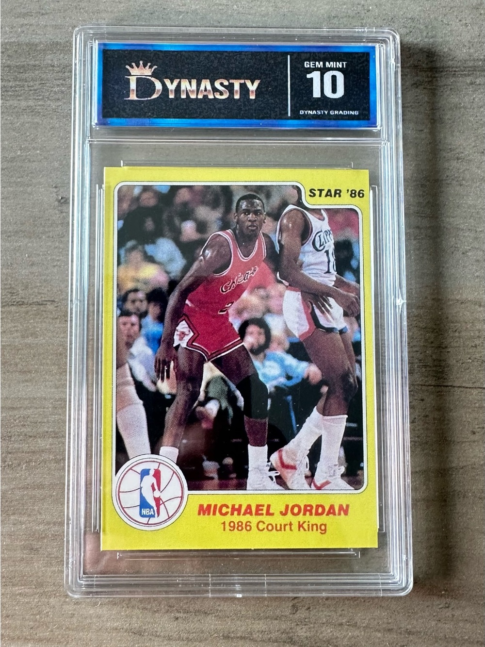 Michael Jordan Gem Mint 10 1985 Star Court Kings #18 Novelty Basketball Card.